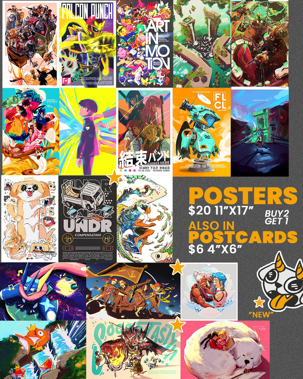 Collage of current print selection