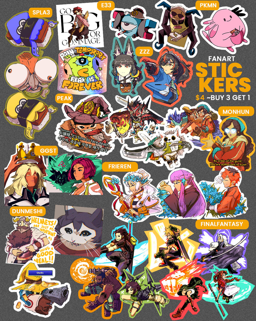 stickers fanart Current selection of fanart stickers